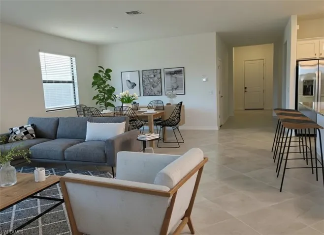 Living room with baseboards
