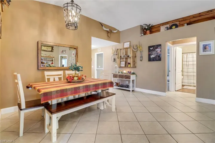 Formal Dining Area off the kitchen/living space. Tons of room to host gatherings!