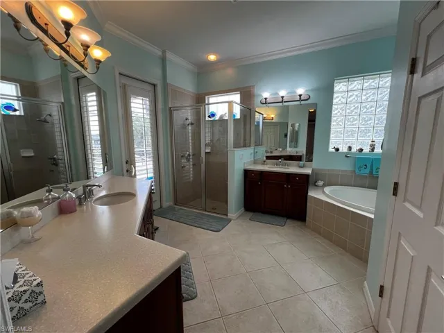 A truly large master bath with separate shower and tub