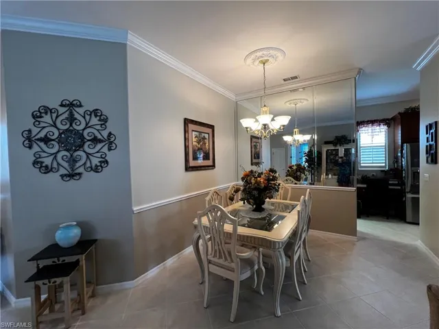 Roomy dining area