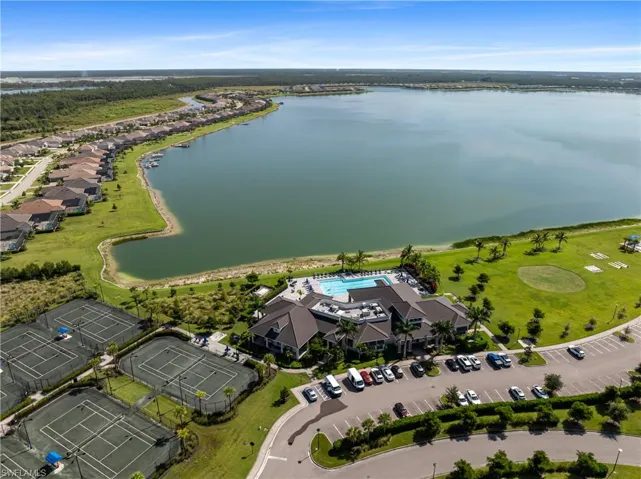 Amenity center and lake