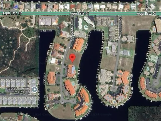 Aerial map of property and surrounding area