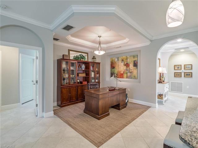 Formal dining area and entrance to the master suite