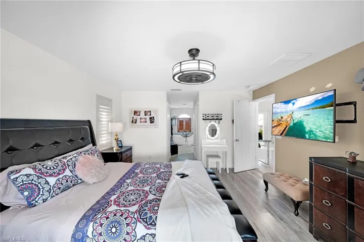 Bedroom featuring light wood-style floors
