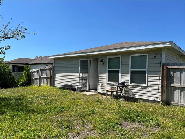 Rear of home