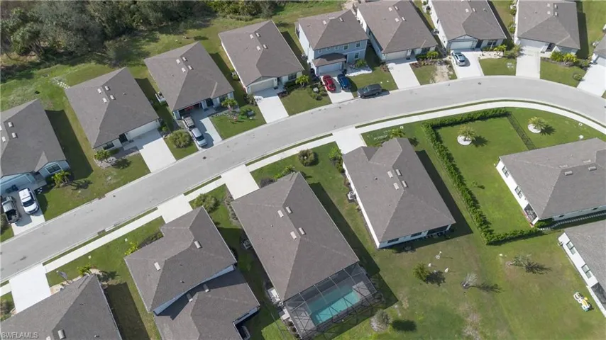 Drone / aerial view with a residential view