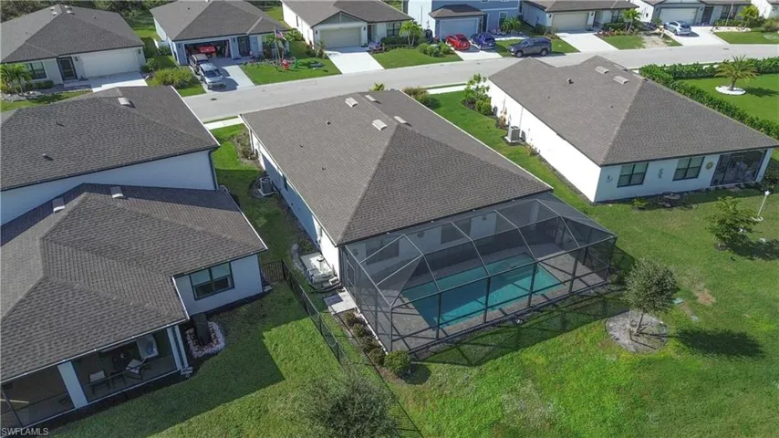 Drone / aerial view with a residential view