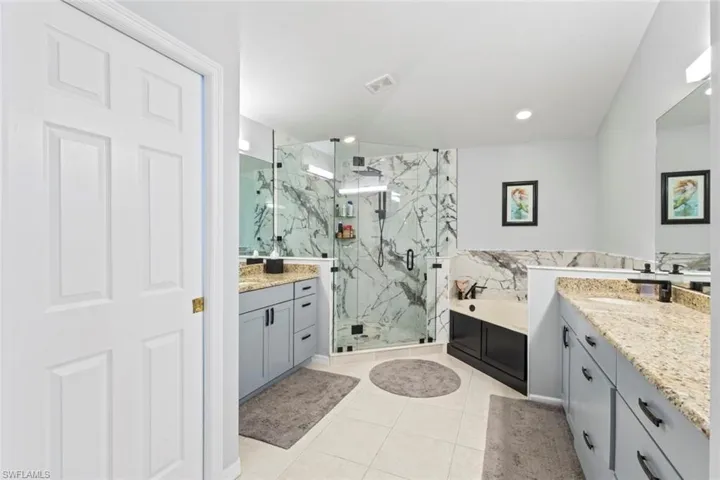 Fully updated and inviting primary bathroom