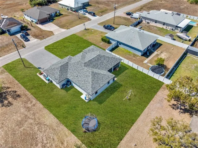 Aerial view of residential area