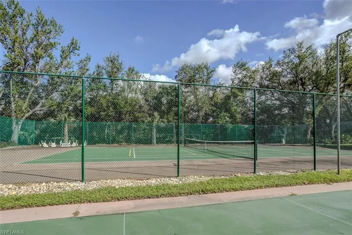 View of tennis court