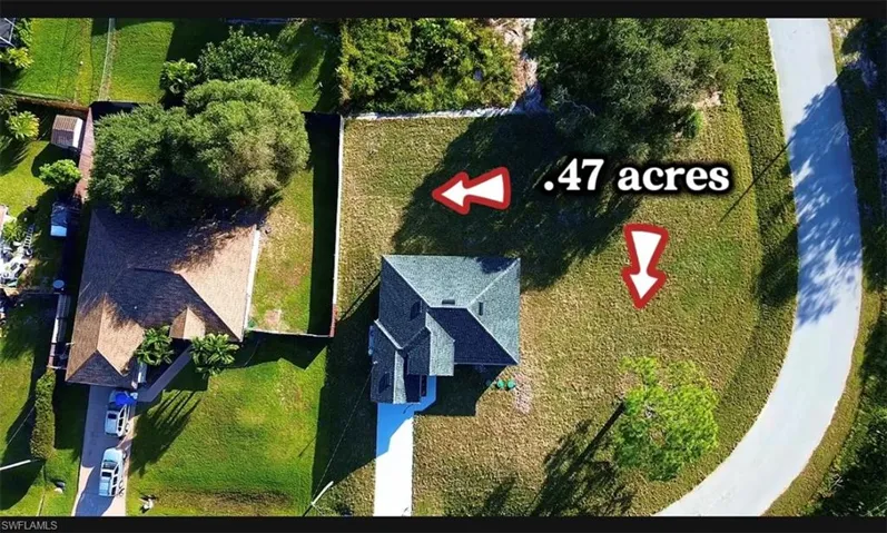 Birds eye view of property