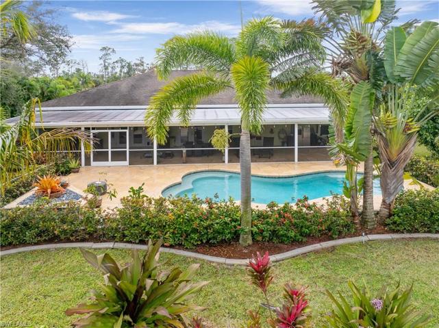Aerial view of the back of home