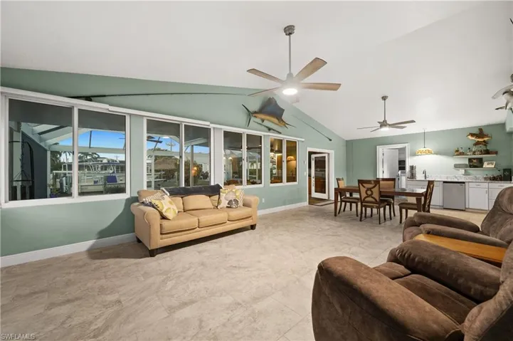 Living Area overlooks Pool and Lania