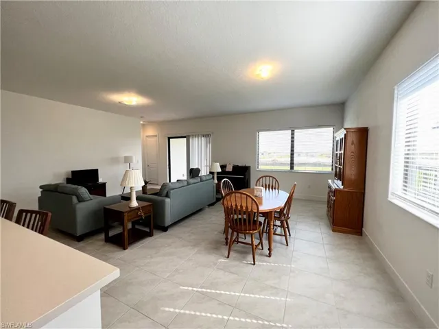 Living & dining area as seen from the kitchen