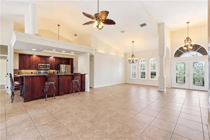 with custom features, arch ways and high ceiling