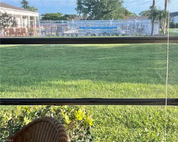 Looking out the lanai window
