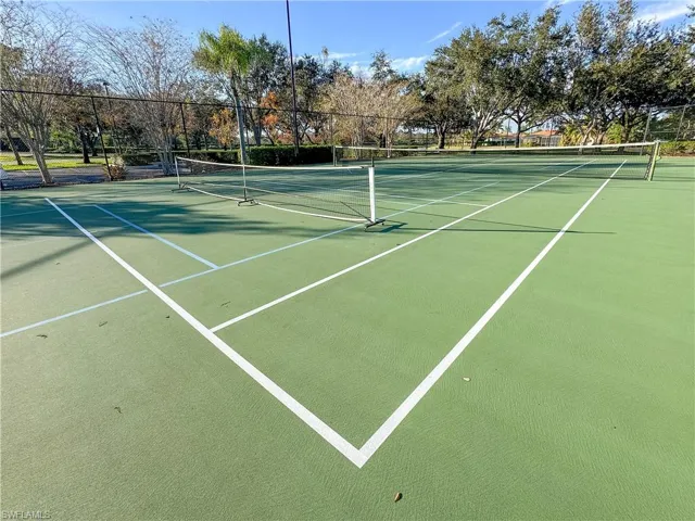 View of tennis court
