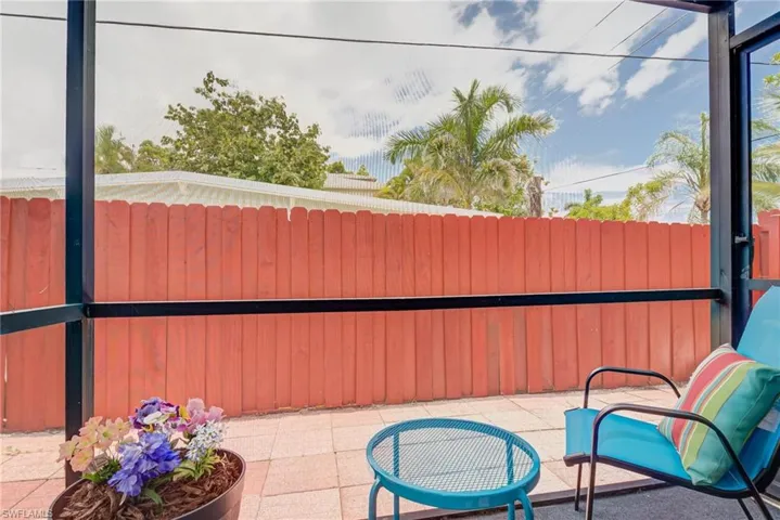 Fenced backyard featuring a patio area