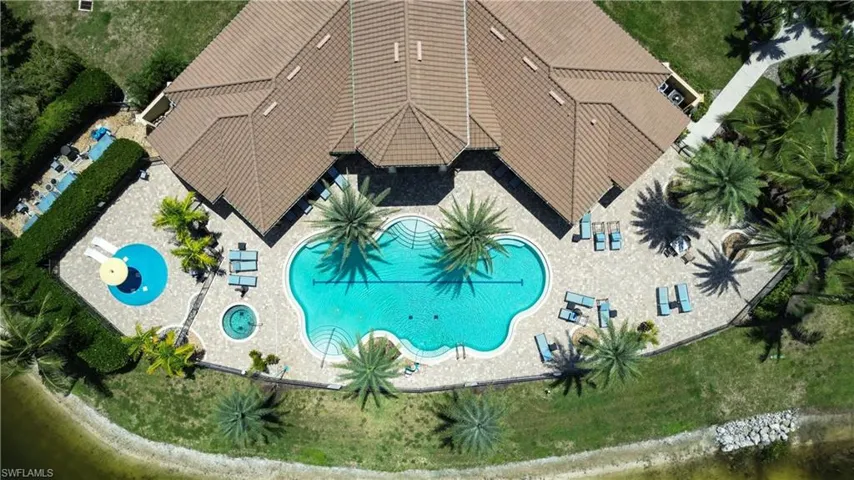View of subject property with a pool