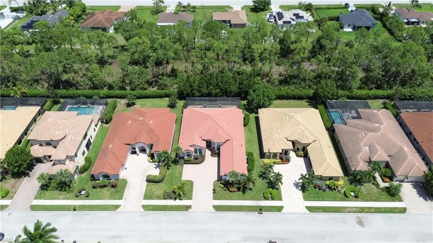 Aerial view of residential area