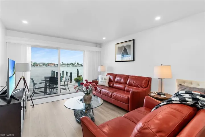 Living area with a breathtaking water view