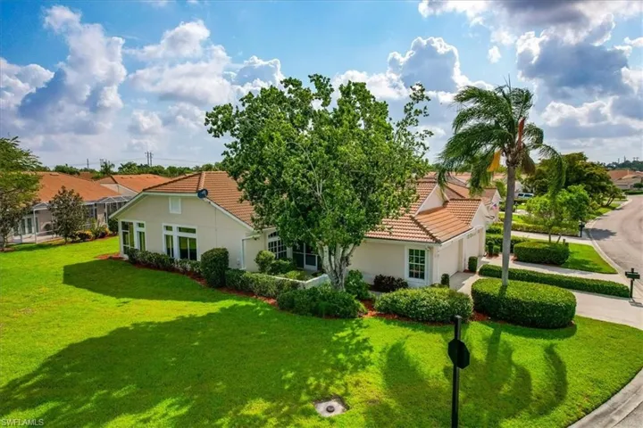 Aerial view of home.