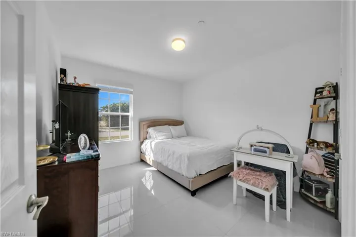 View of tiled bedroom