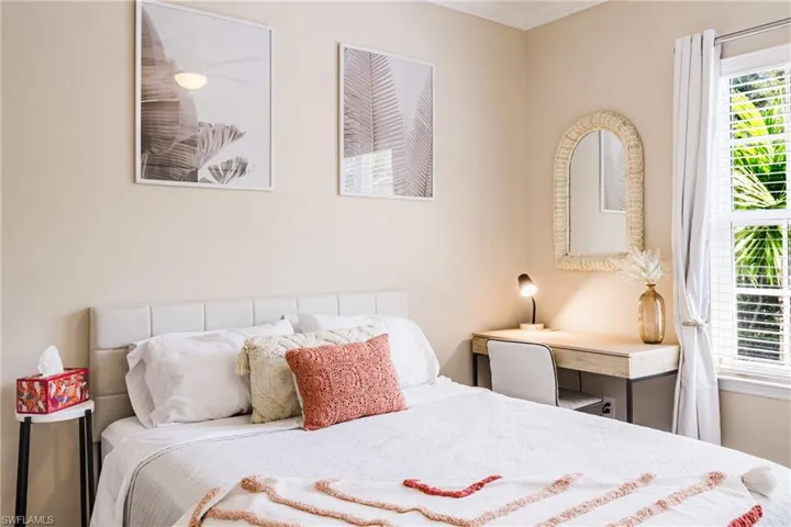 Bedroom with crown molding
