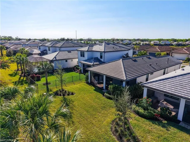 Aerial view with a residential view