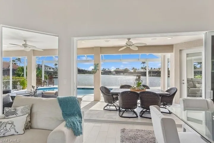 Family Room with a water view