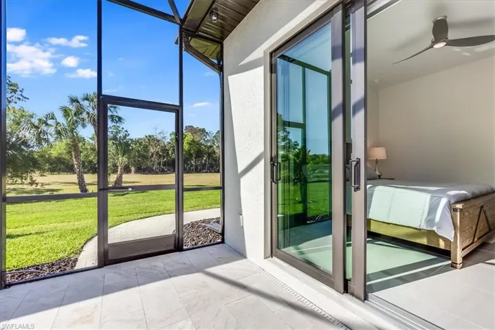 Slider to pool area from Guest Bedroom 1
