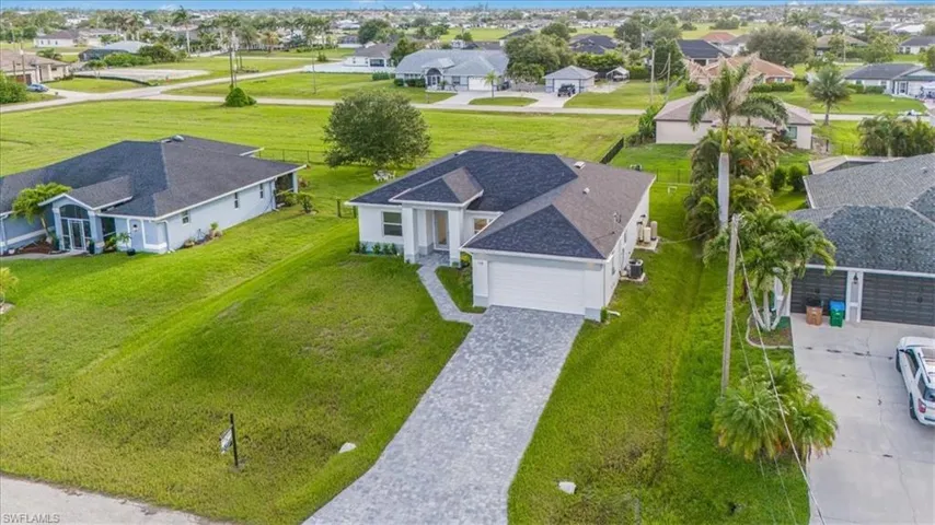 Aerial view of residential area