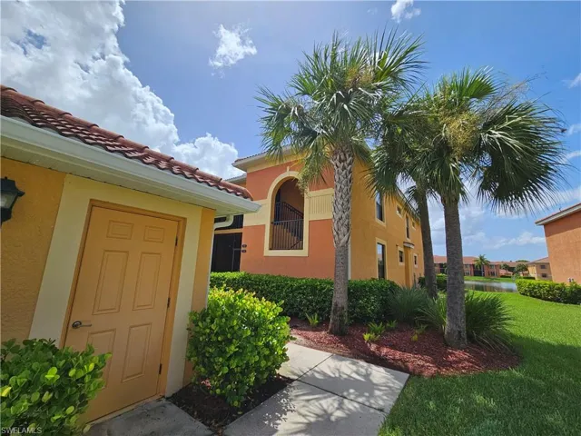 View of garage door entrance condo