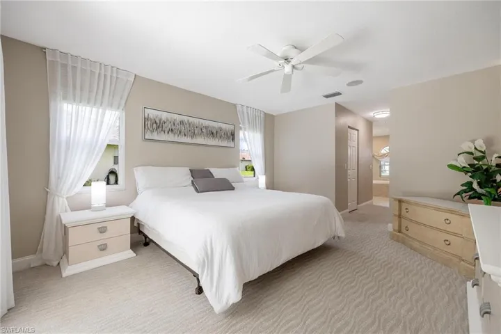 Carpeted Master bedroom with ensuite