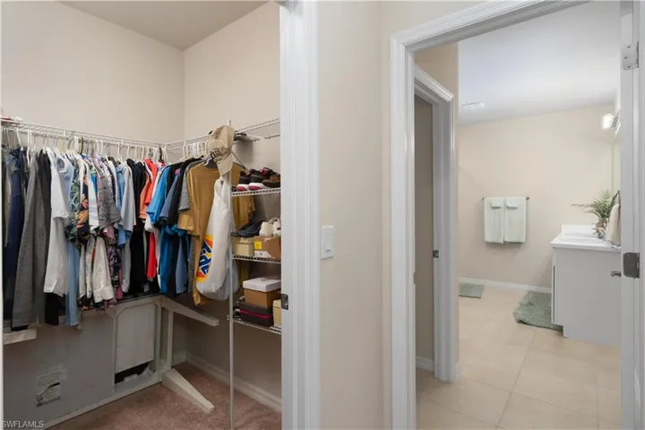 View of walk in closet