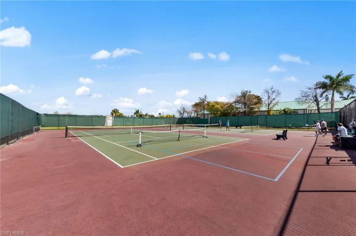 View of tennis court