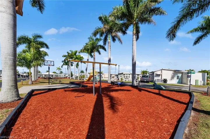 Community play area featuring a residential view