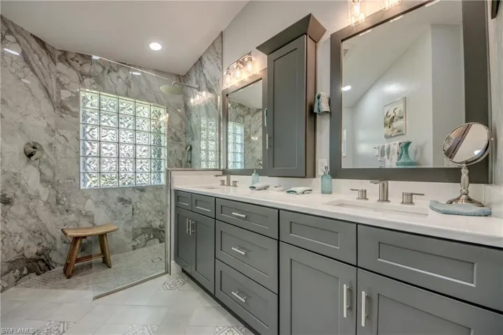 BATHROOM NEW FROM FLOOR TO CEILING.  HANDICAP ACCESSIBLE SHOWER