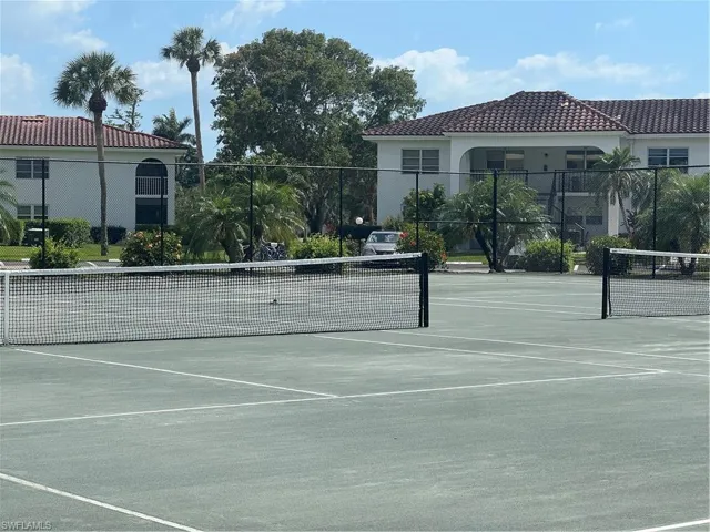 View of tennis court