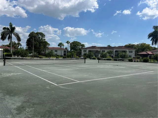 View of tennis court