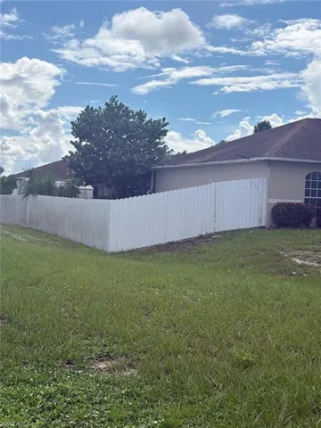 Fully fenced yard