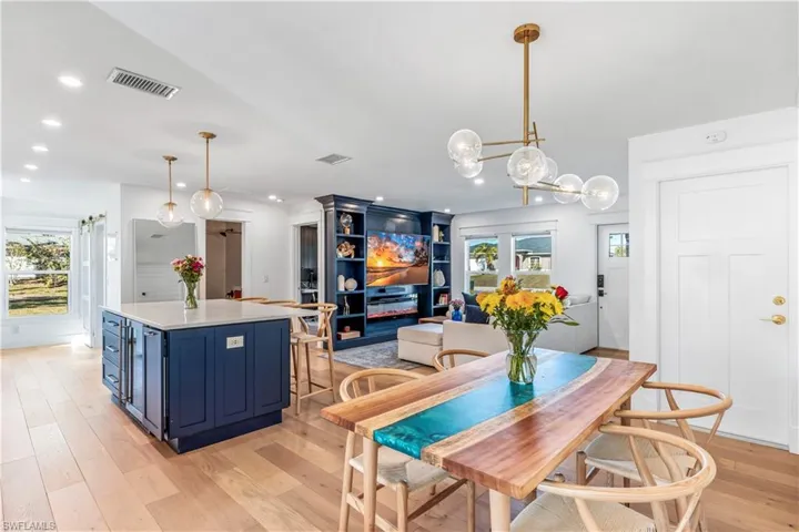 Dining area open to the kitchen & living room.