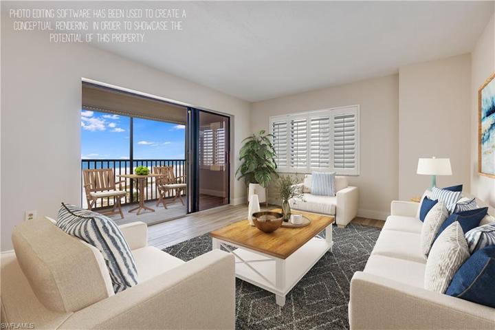 Virtually staged Living Room