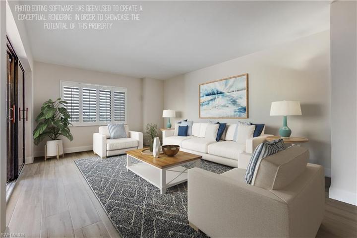Virtually Staged Living Room