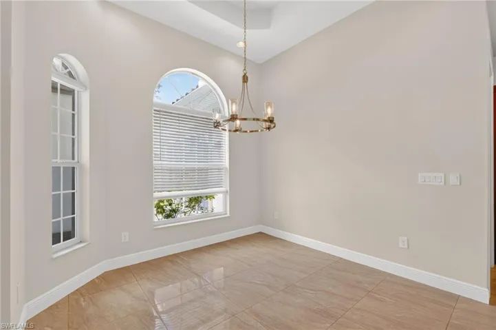 Formal Dining area with view of front yard