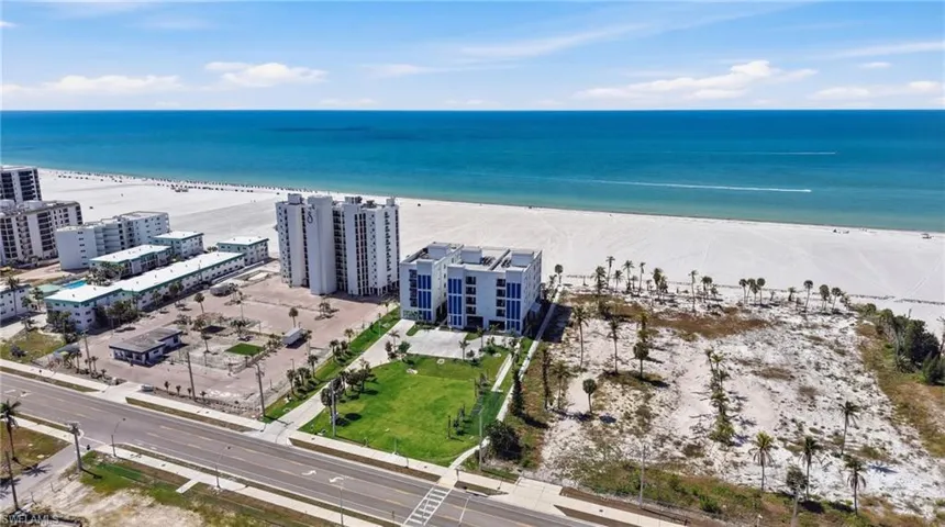 Drone / aerial view of expansive coastline