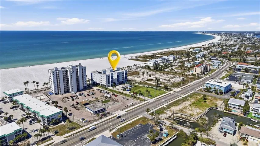 Aerial view of expansive coastline