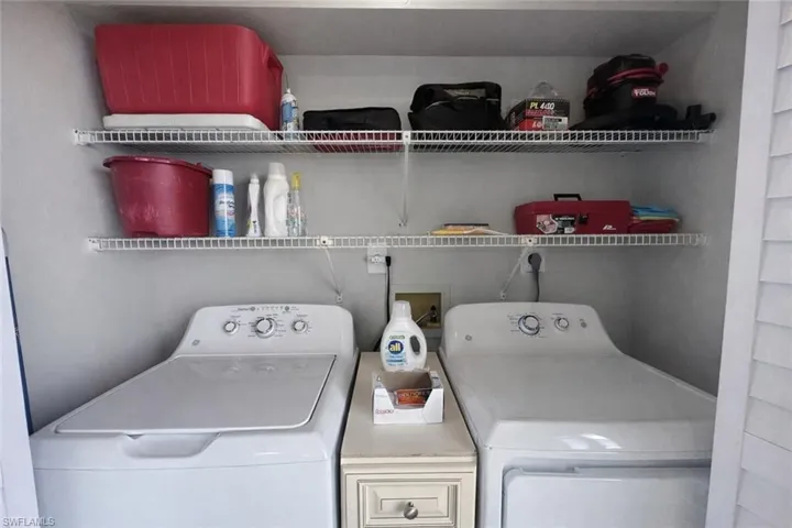 Laundry area with independent washer and dryer