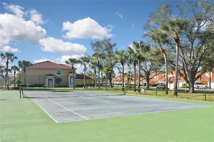 View of sport court with fence