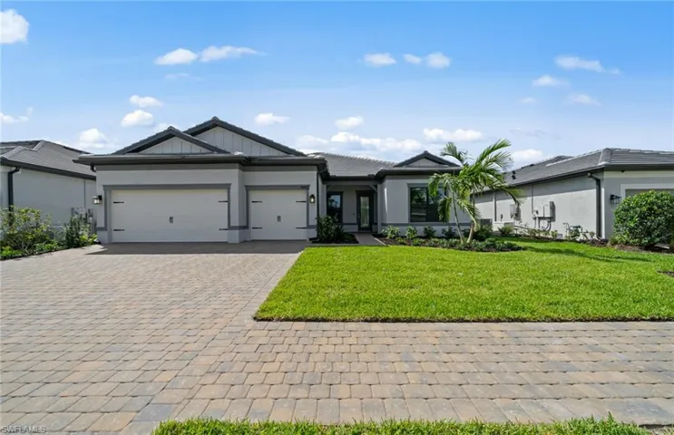 Front of home - 3-car garage